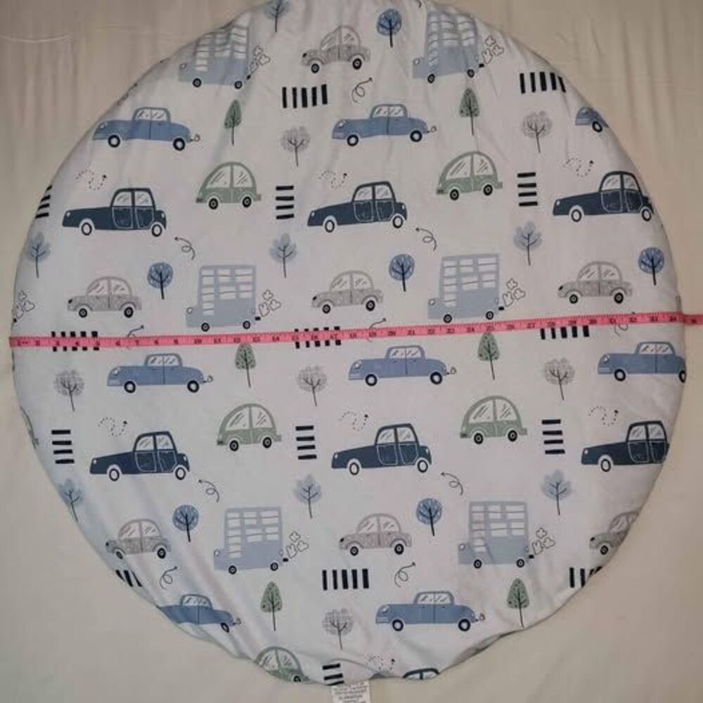 Padded Baby Playmat Blue Vehicles GUC